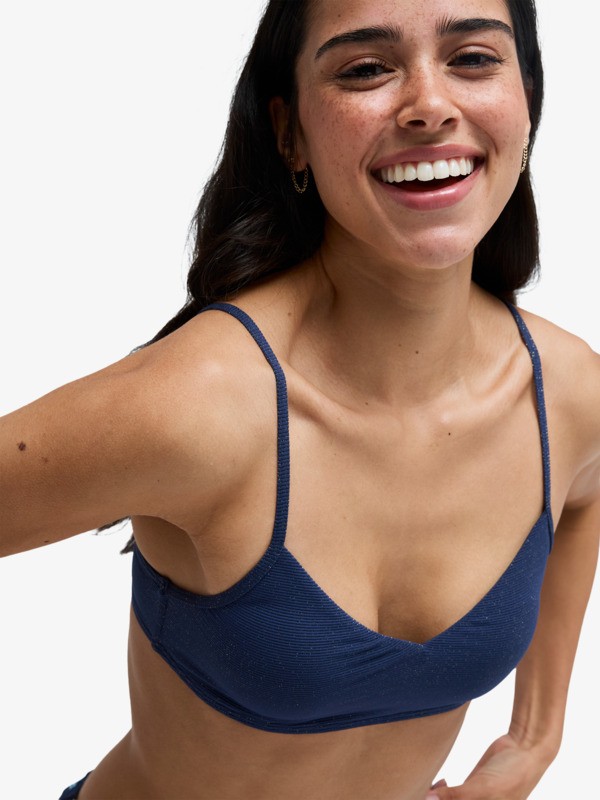 Roxy Shine Bralette Haut de bikini bralette Bleu Femme