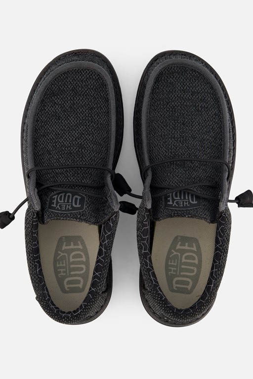 HEYDUDE Wally Sox Instappers zwart Canvas