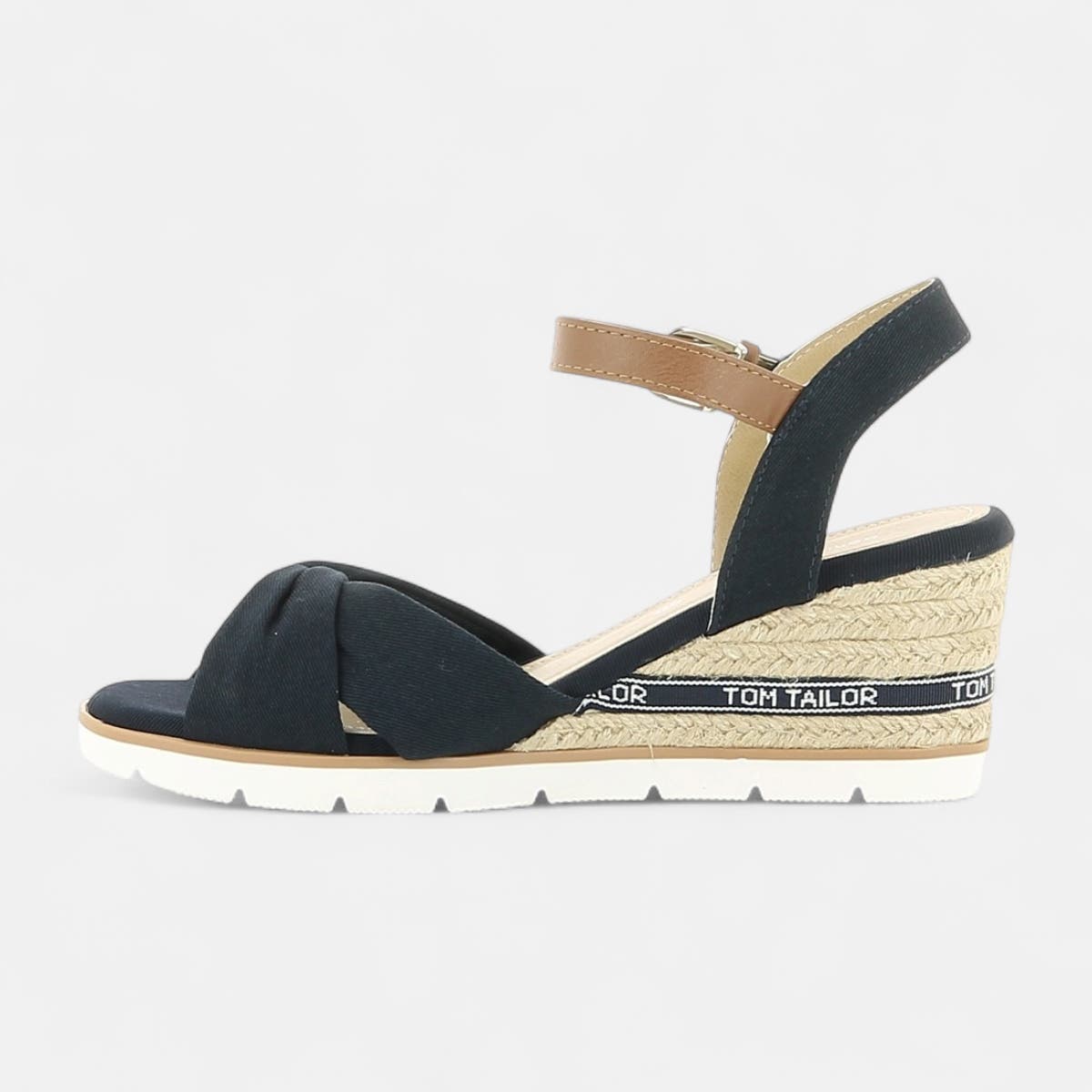 Espadrilles à talon compensé Femme bleu marine