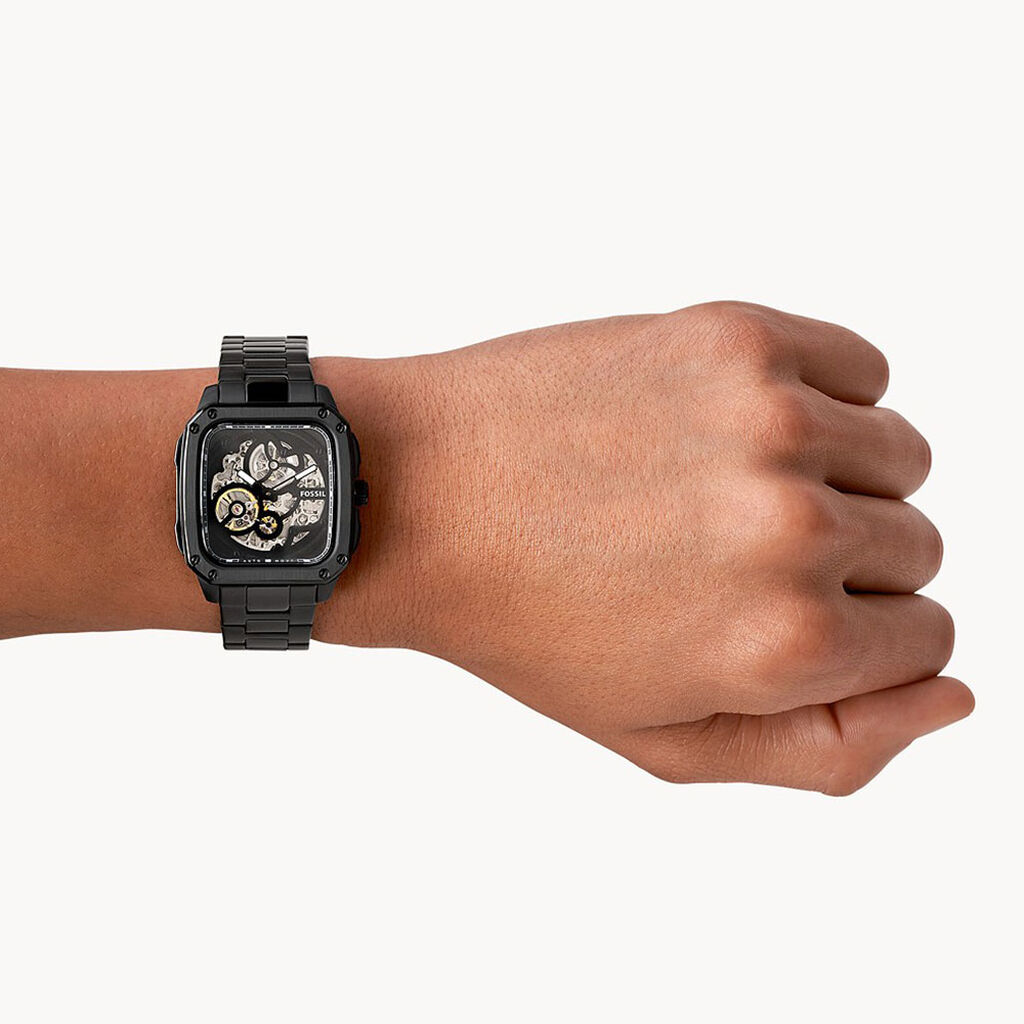 Montre Fossil Inscription Noir
