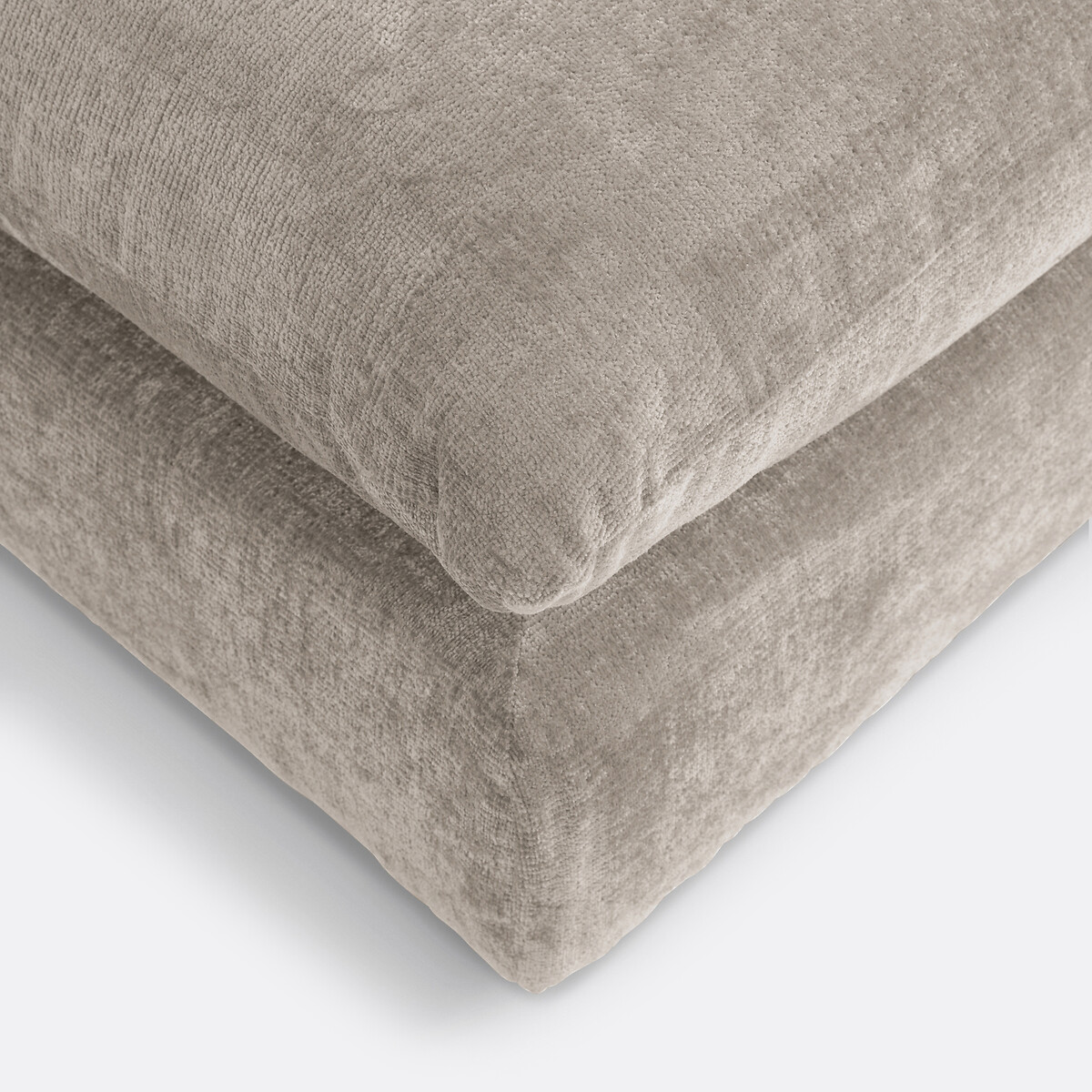 LA REDOUTE INTERIORS<br>Banco modular de getextureerd fluweel, Malo