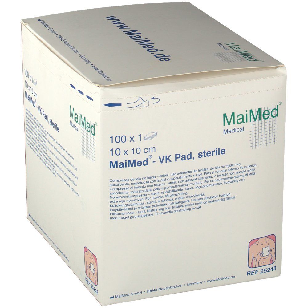 MaiMed®- VK Pad Vlieskompressen 10 x 10 cm steril