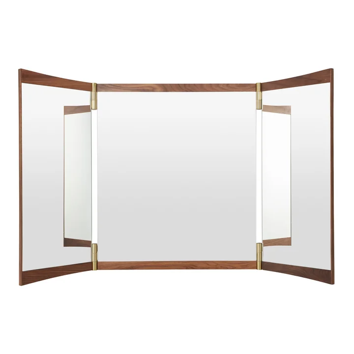 Gubi - Vanity 1 Wandspiegel, 74 x 28 cm, Walnuss