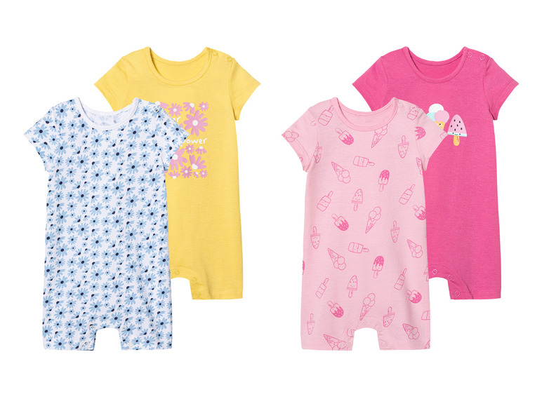 2 baby playsuits