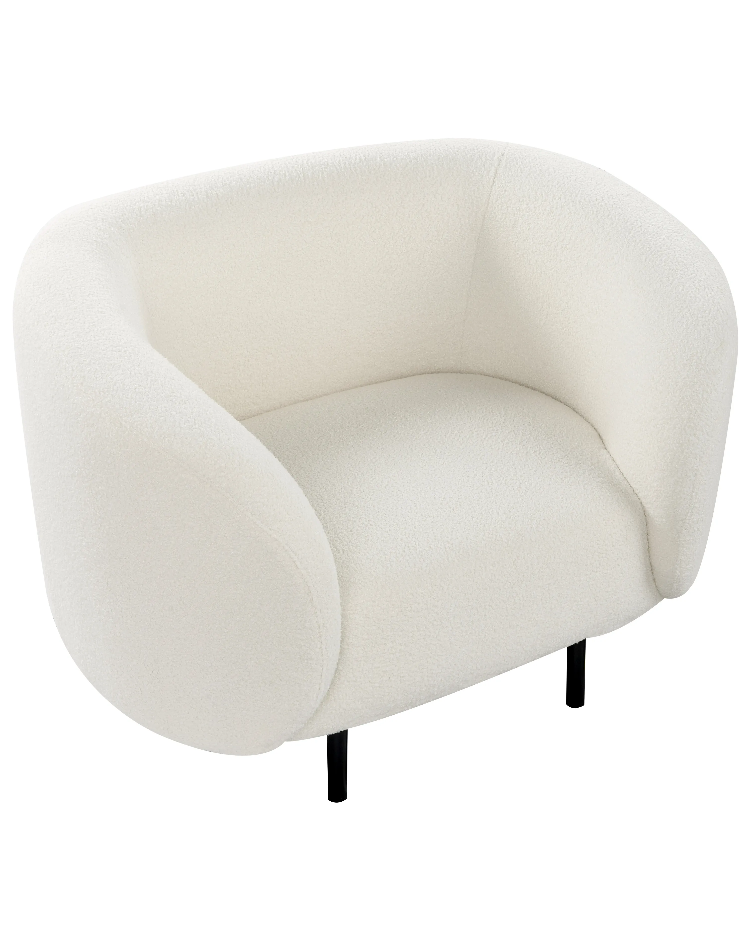 Fauteuil LOEN Bouclé Wit