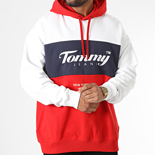 Sweat Capuche Tricolore Archive 4200 Blanc Bleu Marine Rouge