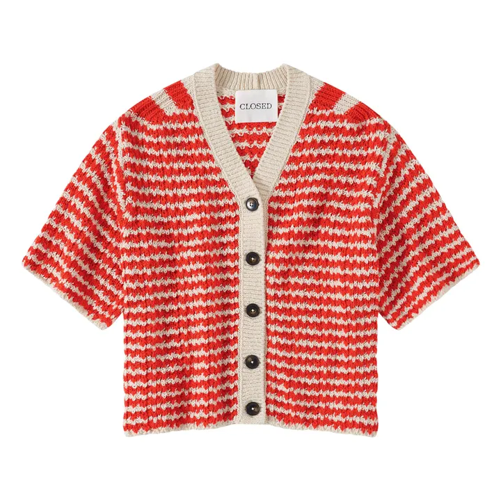 Closed Cardigan Manches Courtes Col V | Rouge
