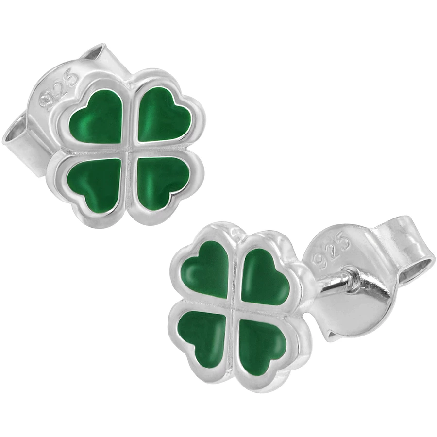 trendor Kinder-Ohrringe Kleeblatt Silber 925 silver