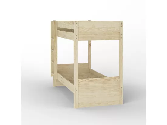 Lit superposé 80x200 cm bois massif bois naturel LUCIA