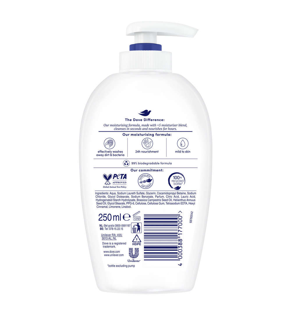 Dove Pompzeep verzorgende handzeep (250 ml)