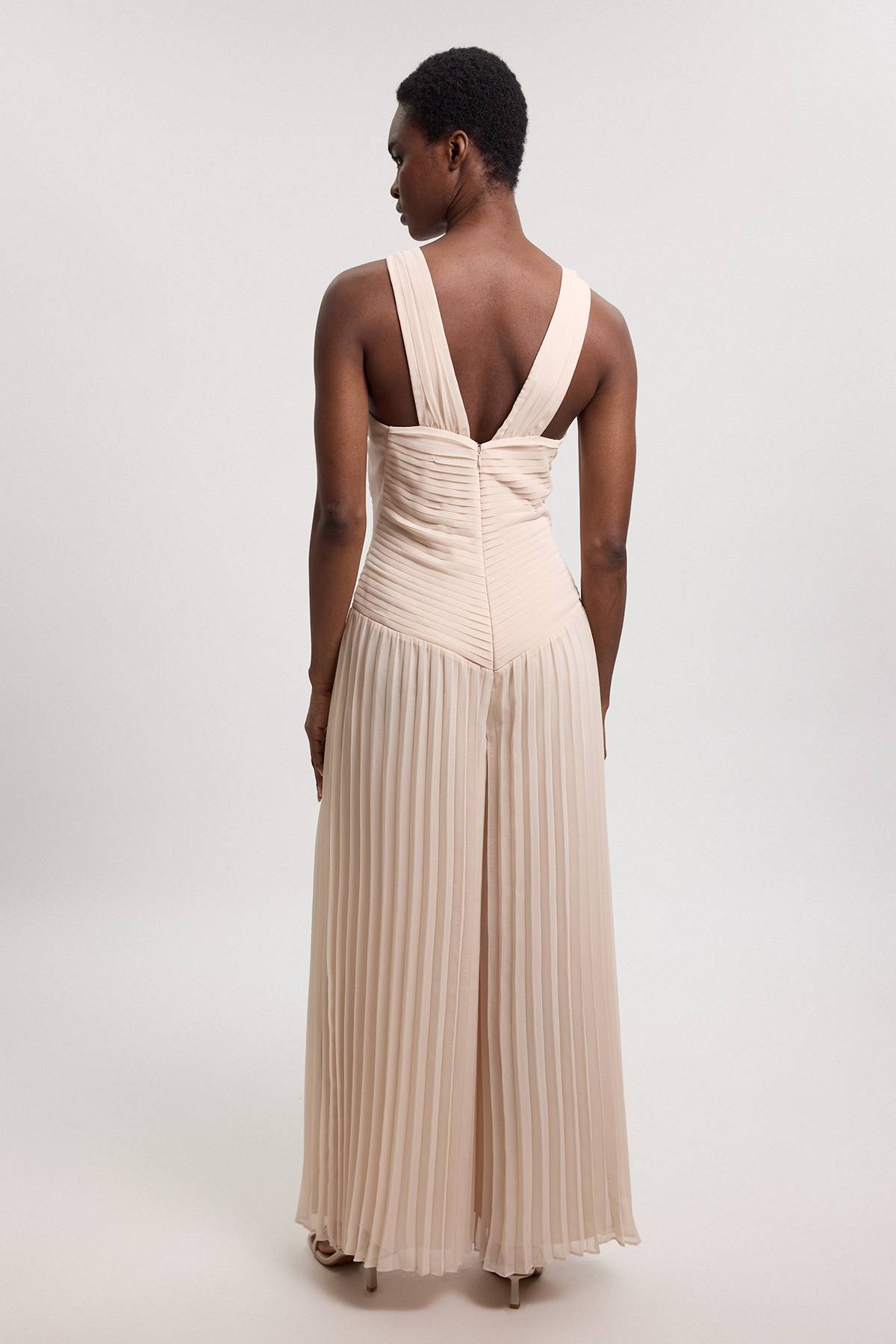 KarenMillen Combinaison-pantalon En Georgette Tissée Plissée À Dos Croisé