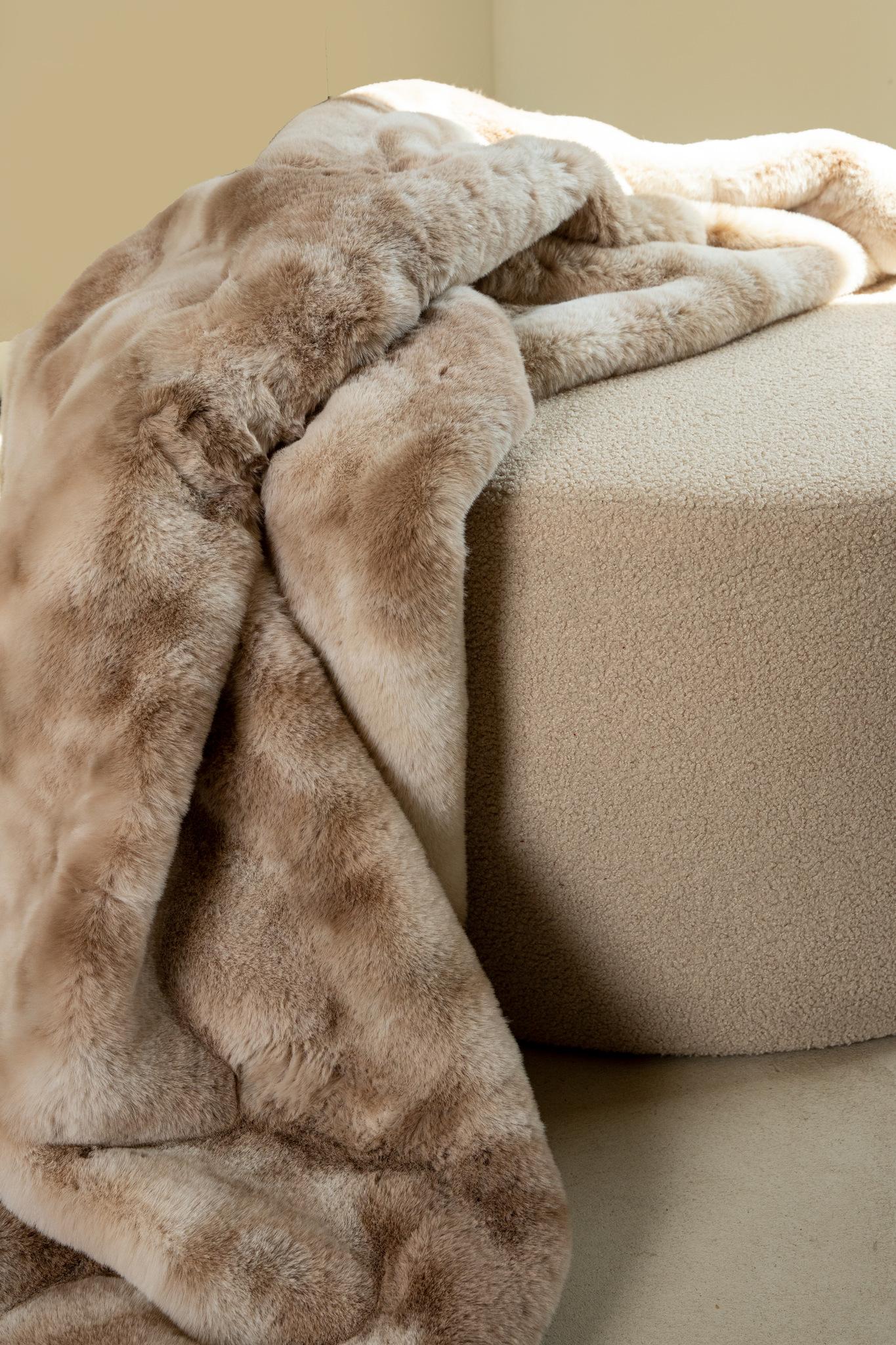 PTMD - Plaid Linde - Beige - 150x200x2cm