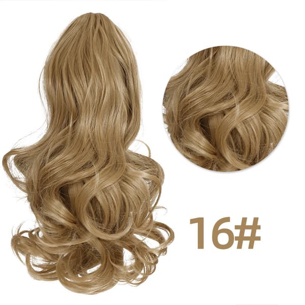INF Golden Wavy Clip-in Hestehale hårforlengelse