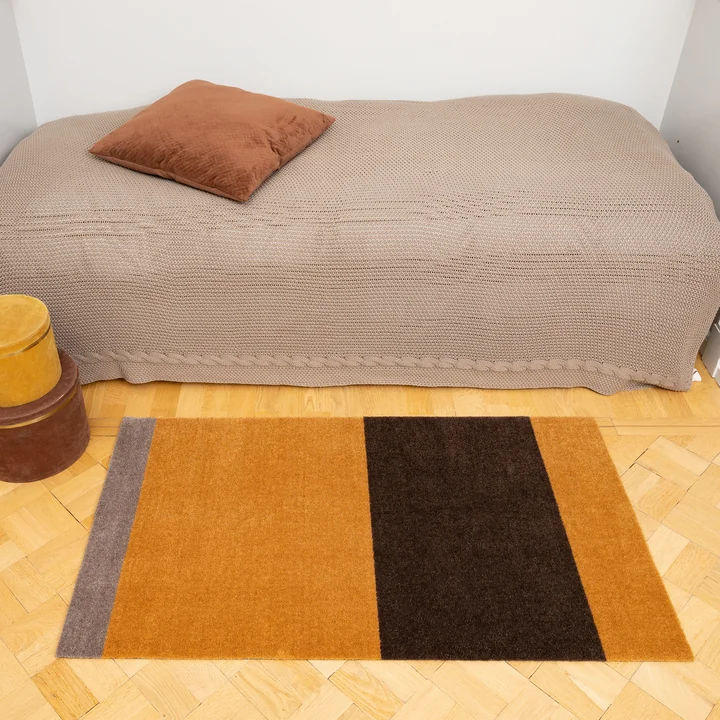 tica copenhagen - Stripes Horizontal Läufer, 60 x 90 cm, hellgrau / stahlgrau