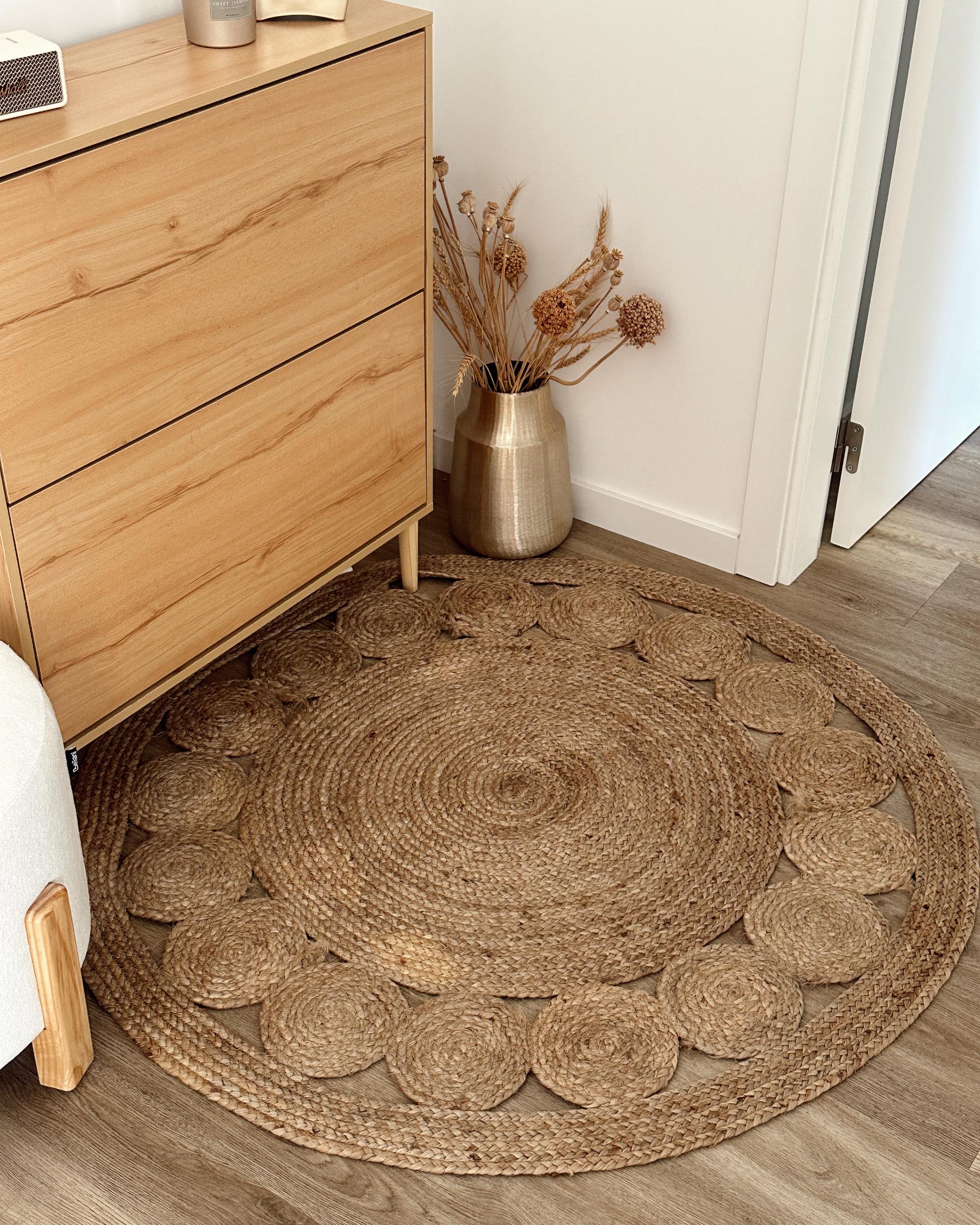 Vloerkleed AHLAT Beige ø 120 cm Jute