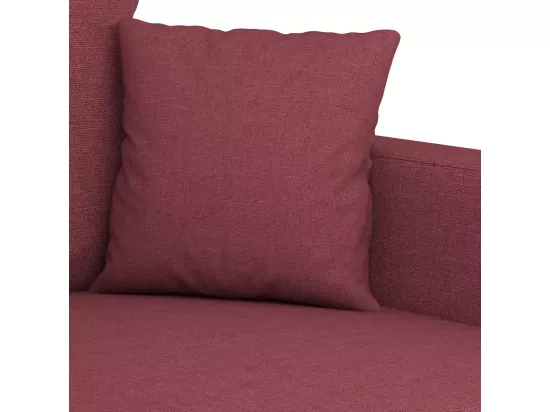 Ensemble de canapés 3 pièces avec coussins Rouge bordeaux Tissu