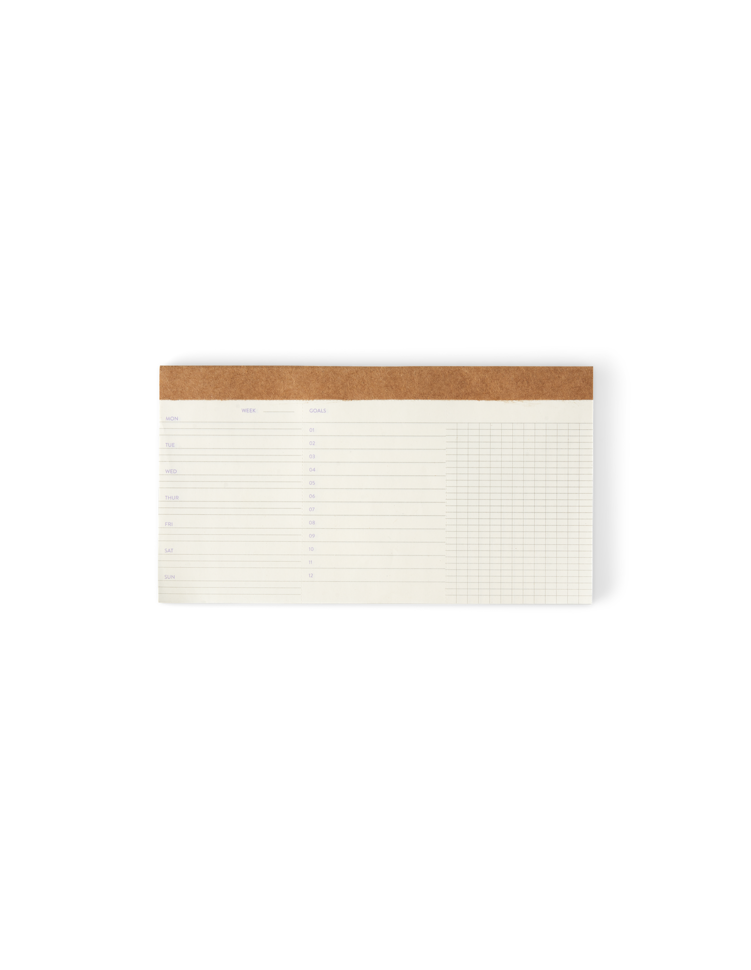 Skrivebordskalender | Papir. 20,5 x 11 cm. | White, Lilac