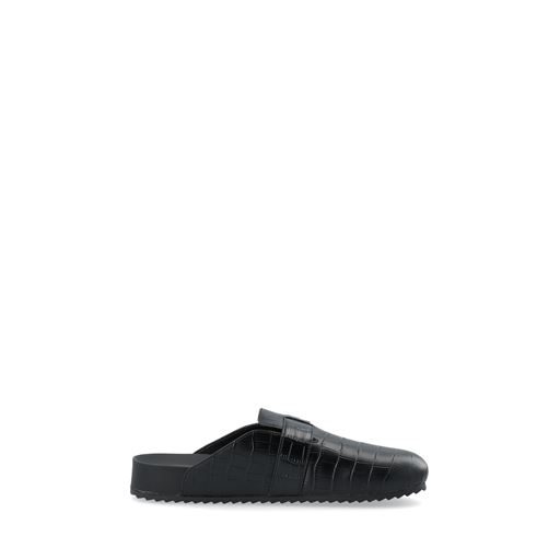 Bianco Sand Mule Sko, Black Croco, 36