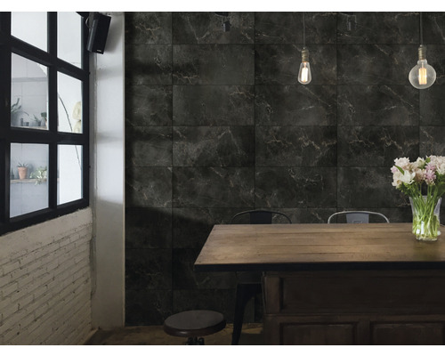 Kunststof paneel G x Wand+ Zwart Marmer 600 x 300 x 5 mm