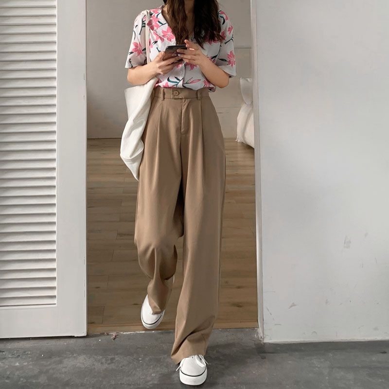 Strawolf - Wijde pantalon met hoge taille