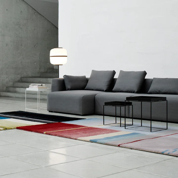 HAY - Mags Sofa 2,5 Sitzer, Kombination 3, Armlehne rechts / grau (Hallingdal 116)