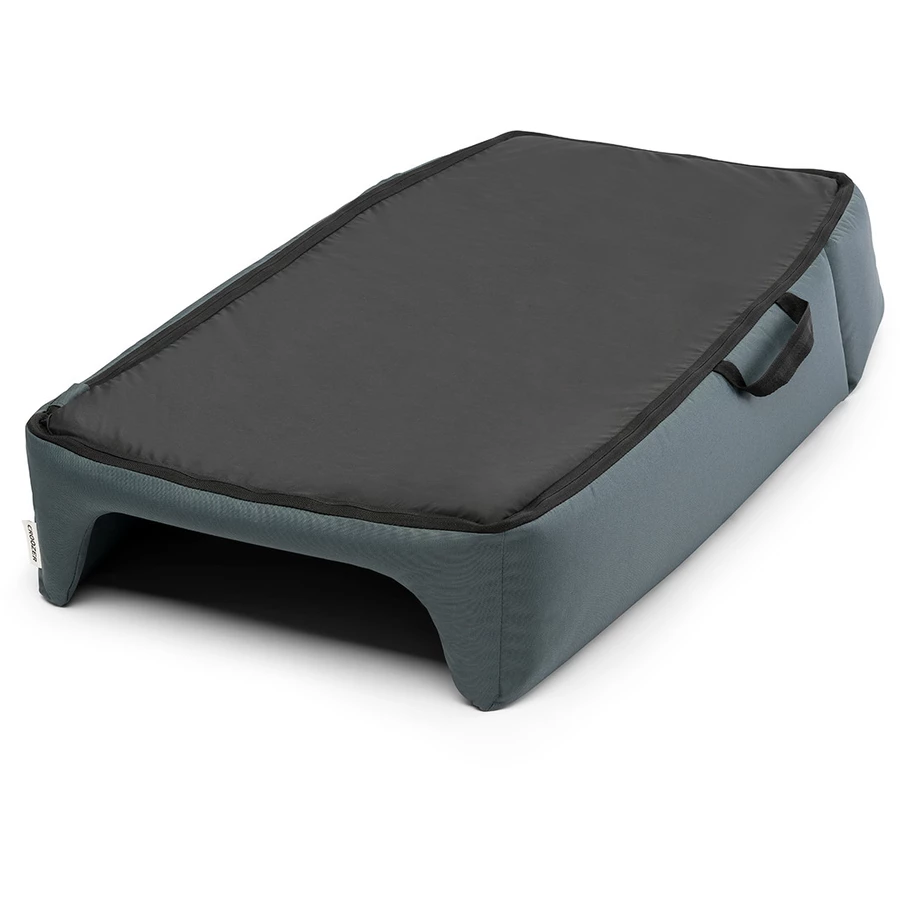 CROOZER Hundefahrradanhänger Dog Tammo Moss green inklusive Hundebett Asphalt grey