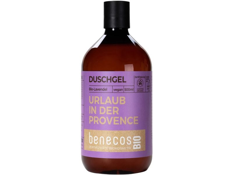 Benecos Duschgel BIO-Lavendel 500 ml Natürliche Pflegedusche mit Bio-Lavendelblüten-Auszügen
