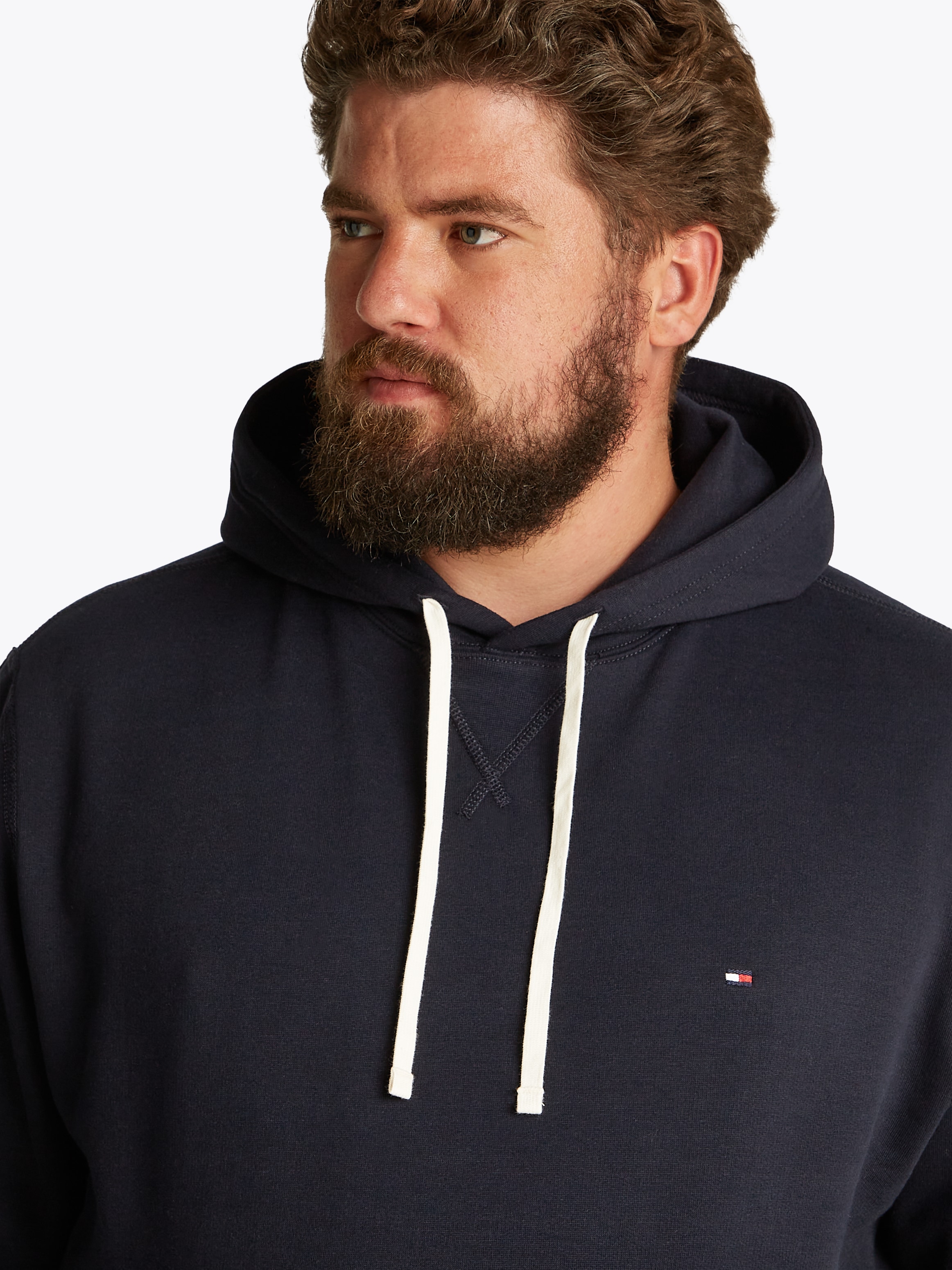 Tommy Hilfiger Big & Tall Sweatshirt »BT-ESSENTIAL FLEECE HOODY-B«, in Grossen Grössen, Logostickerei