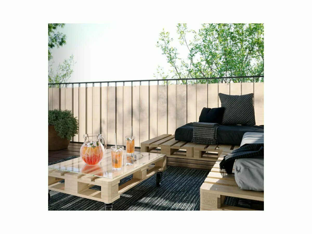 Platinum 500 x 80 cm Coolfit balkondoek - Gebroken wit