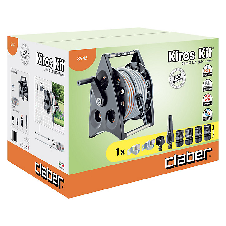 Dévidoir portable Claber Kiros équipé 20m + kit