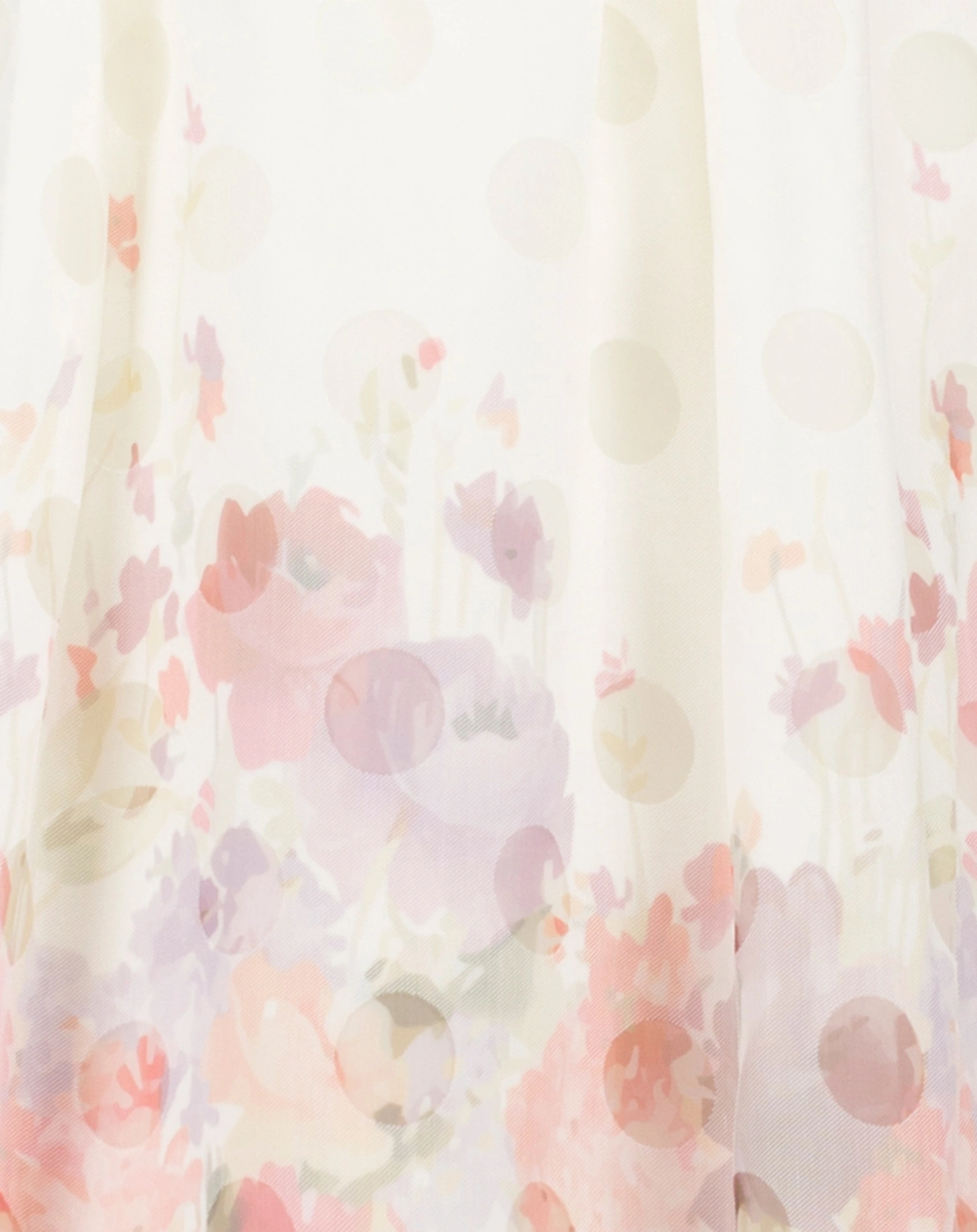 Kurzarmkleid FLOWER & DOTS in off white