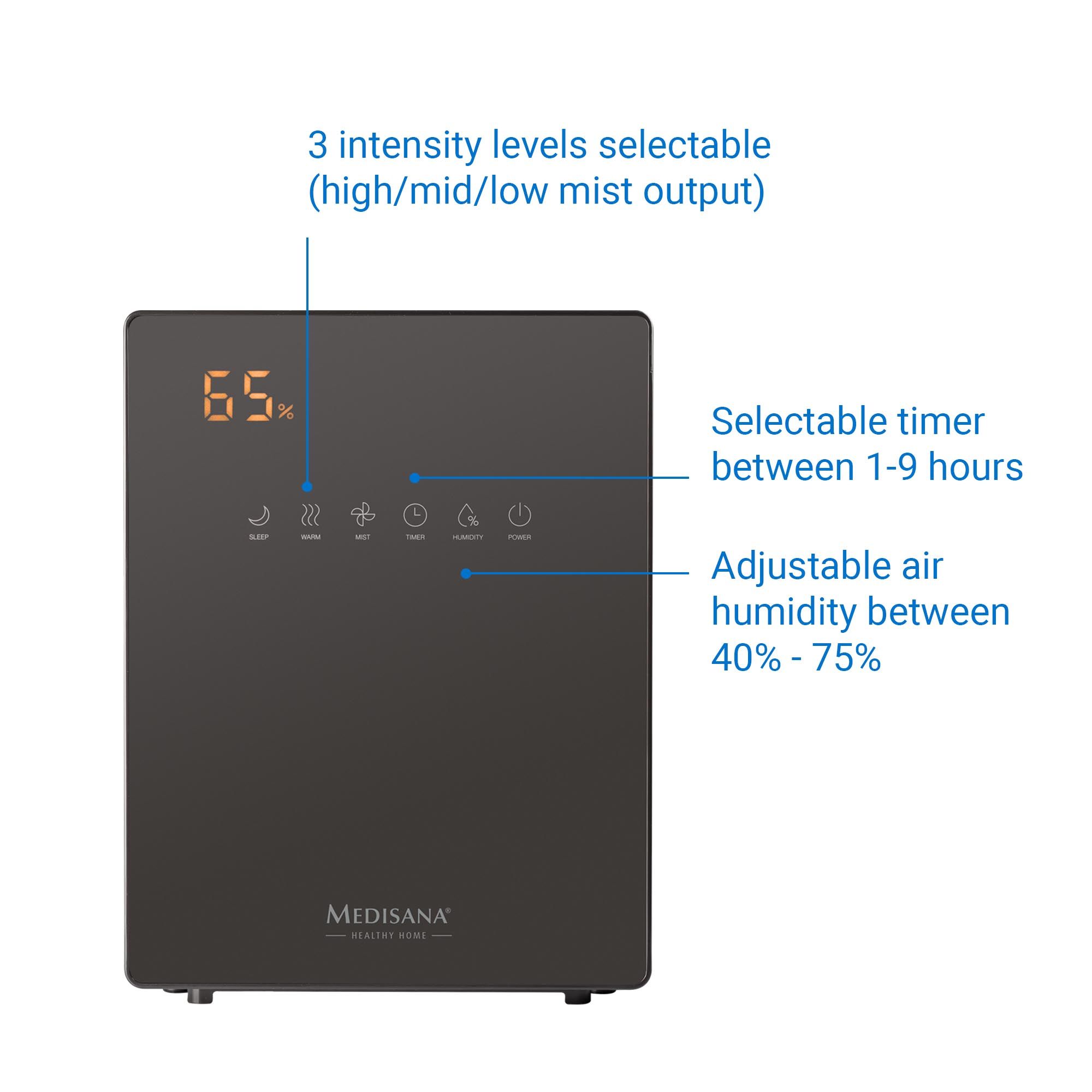 medisana AH 675 Luftbefeuchter mit Hygrometer