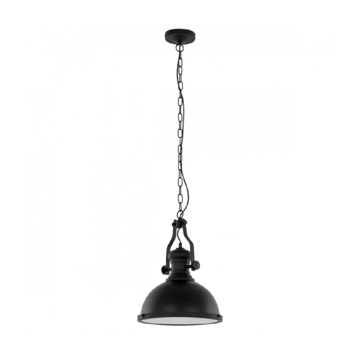 Luminaire Center Suspension industrielle et rétro Maeva Noir