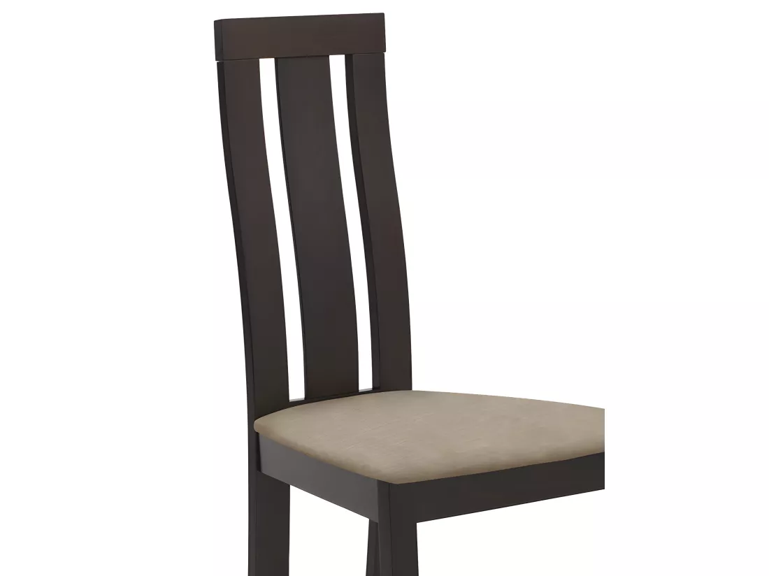 Lot de 6 chaises DOMINGO - Hêtre massif wengé