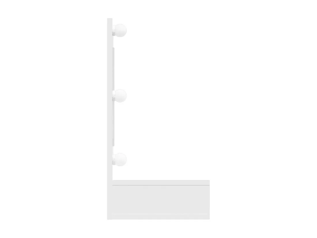 Armoire à miroir avec LED Blanc brillant 90x31,5x62 cm