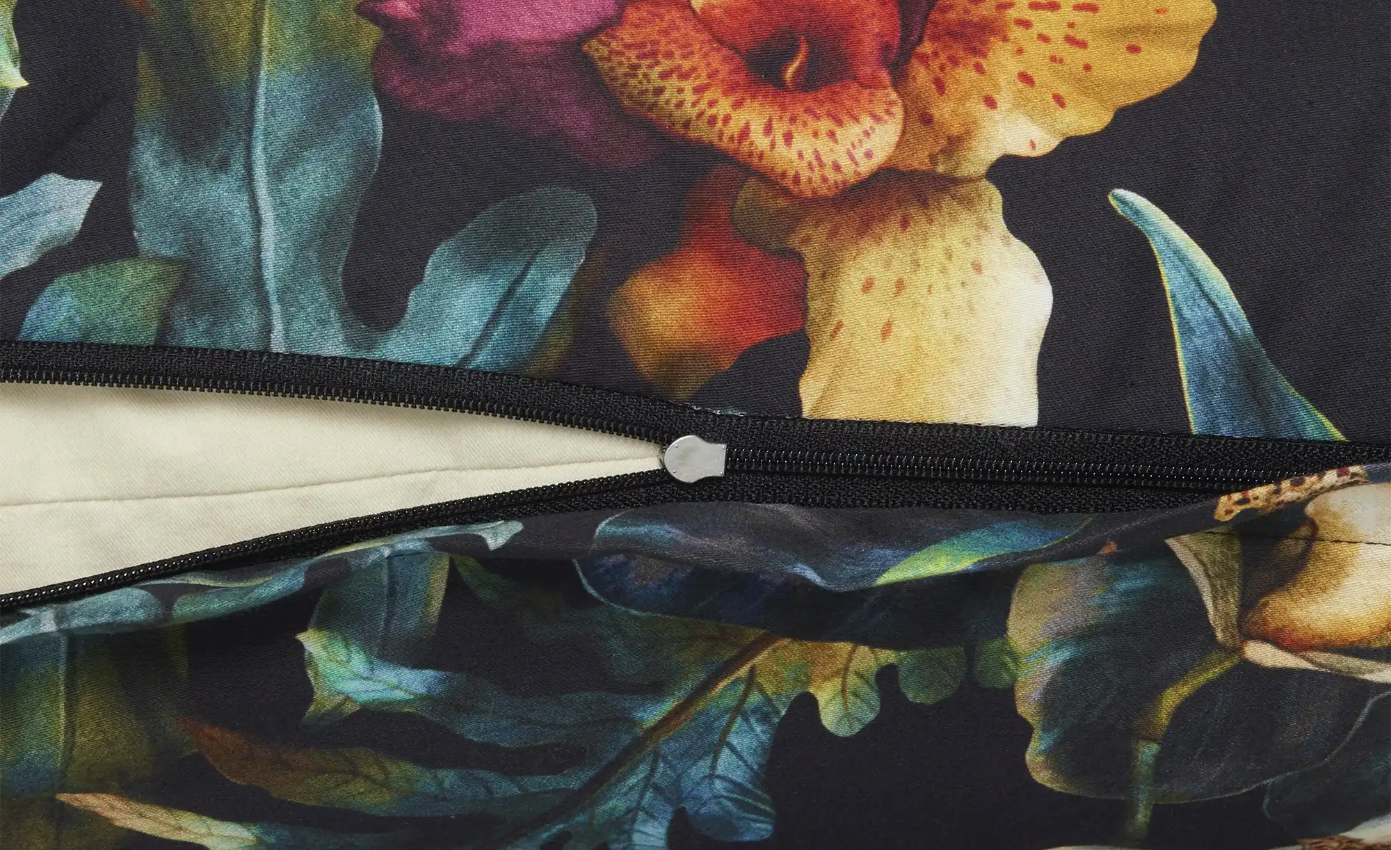 indigo Mako-Satin Bettwäsche Holiday