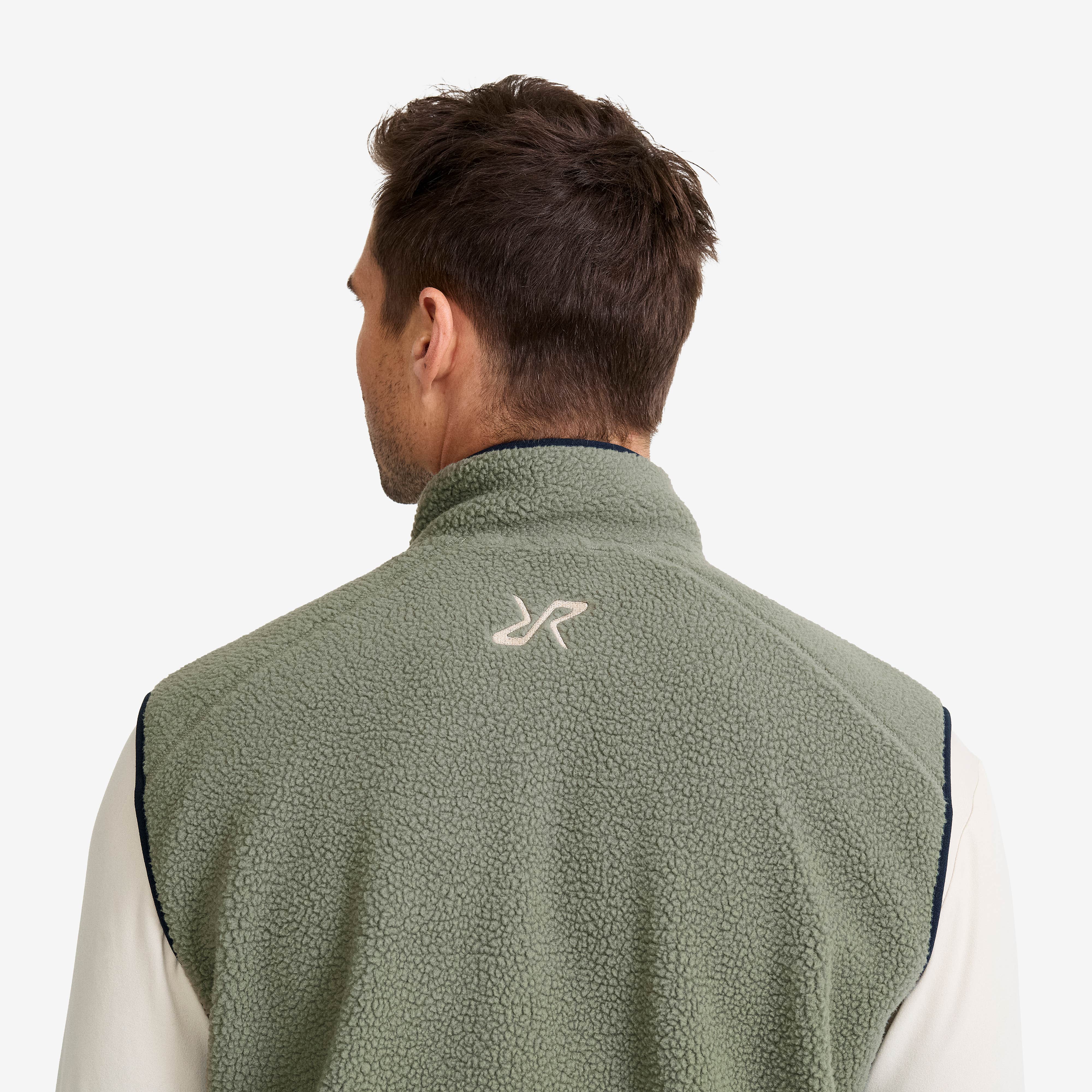Canyon Full-zip Pile Fleece Vest Herre Castor Gray/Navy