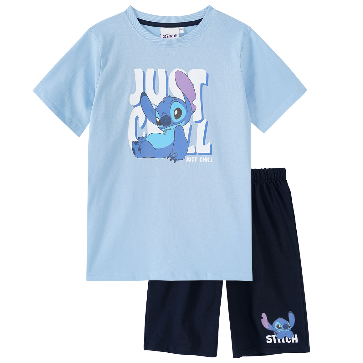 Topolino Disney Stitch Shorty mit Print hellblau / dunkelblau