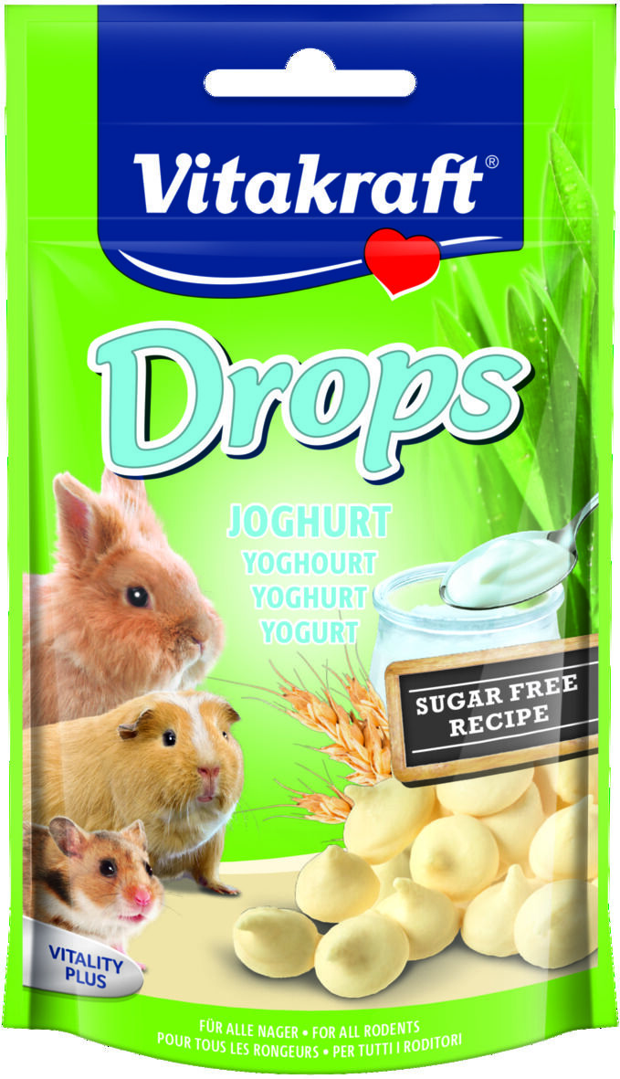 Vitakraft Drops - Knaagdierensnack - 75 Gram - yoghurt