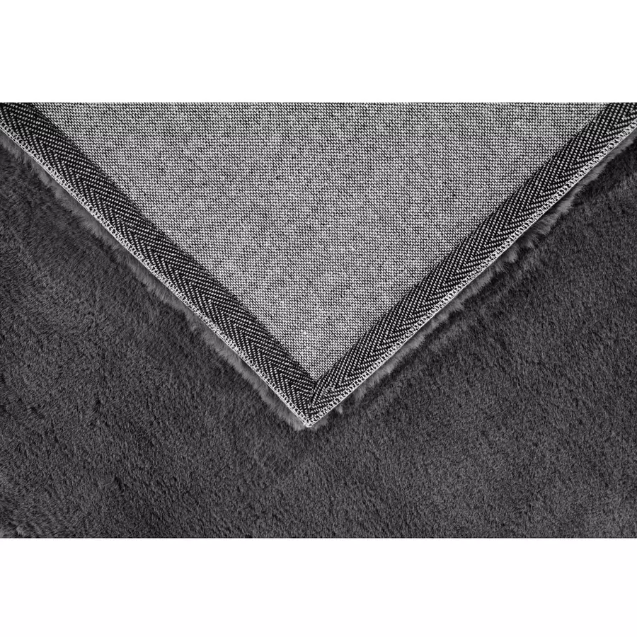 HOMCOM Teppich aus weichem Hochflor mit klassischem Design 170 cm lang anthrazit