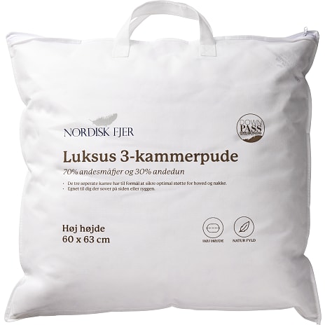 Nordisk Fjer Luksus hovedpude 60x63 cm - Høj