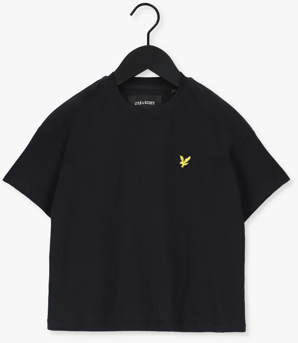 LYLE & SCOTT zwarte lyle & scott t-shirt cropped t-shirt