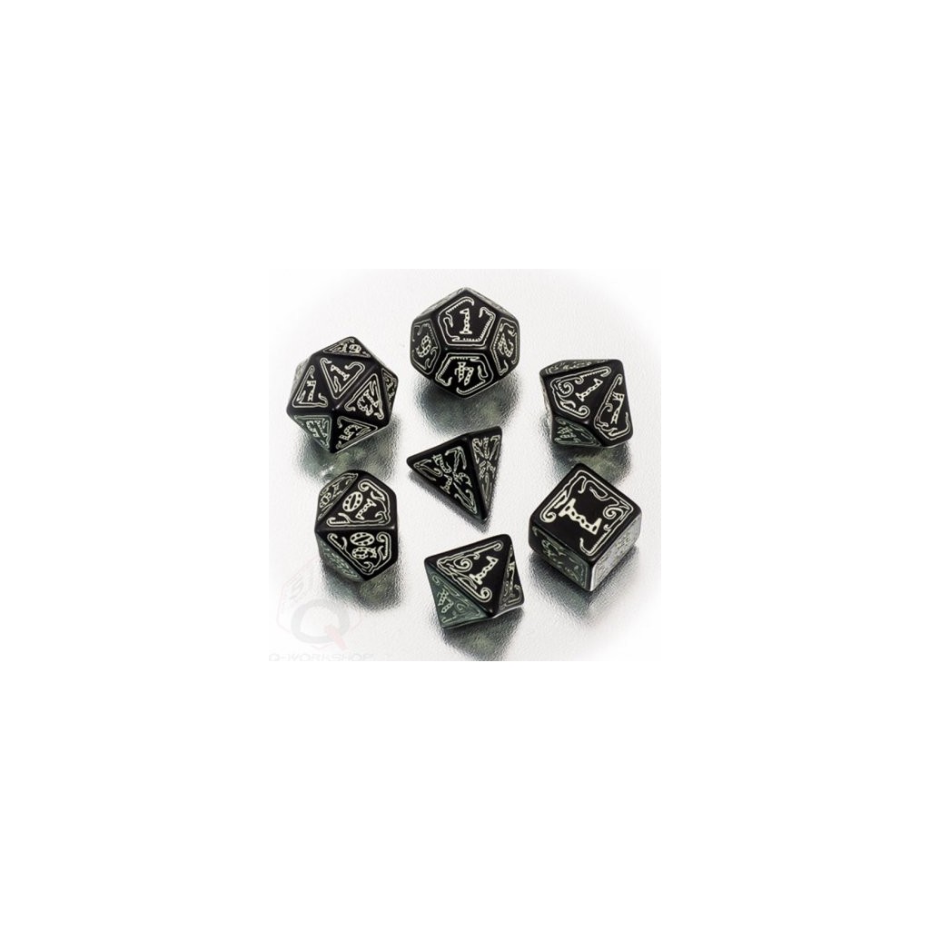 Set de 7 Dés Call of Cthulhu Noir / Phosphorescent