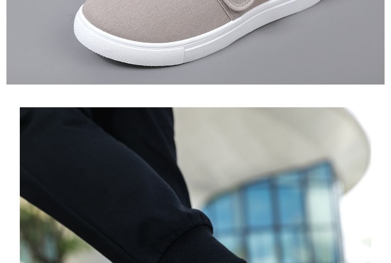 Tanzanite - Canvas sneakers met kleefband