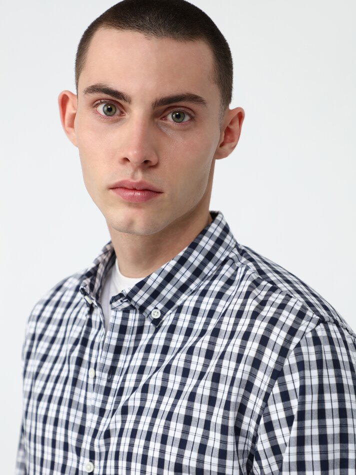 Camisa xadrez - Azul marinho escuro
