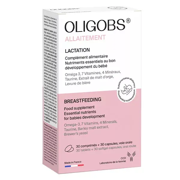 Oligobs Ômega 3 para Amamentação - 30 comprimidos + 30 cápsulas