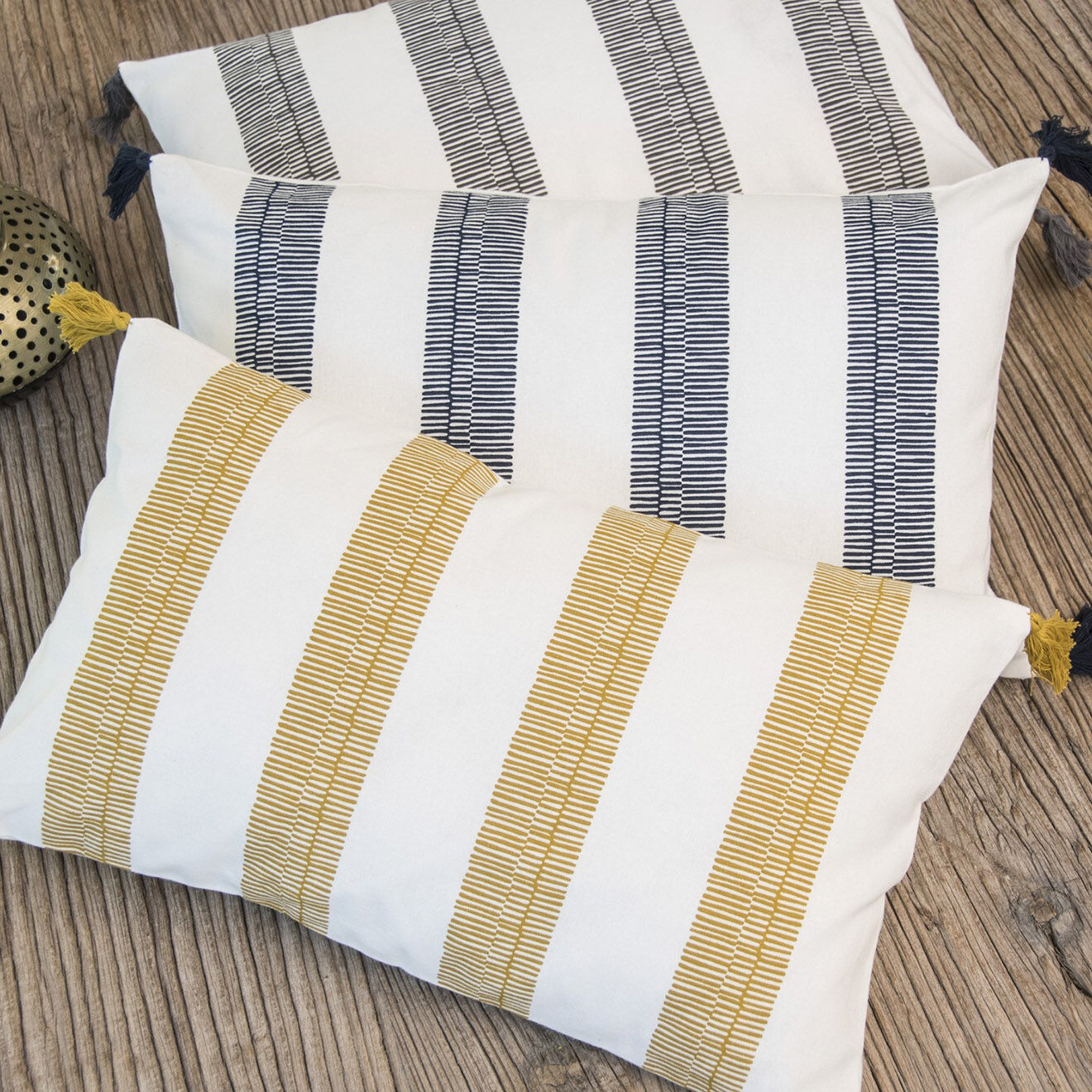 Febronie Housse de coussin Evora bleu nuit - 50x30 cm