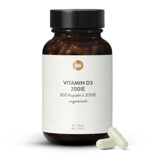 Sunday Natural Products Vitamin D3 kapseln 200IE
