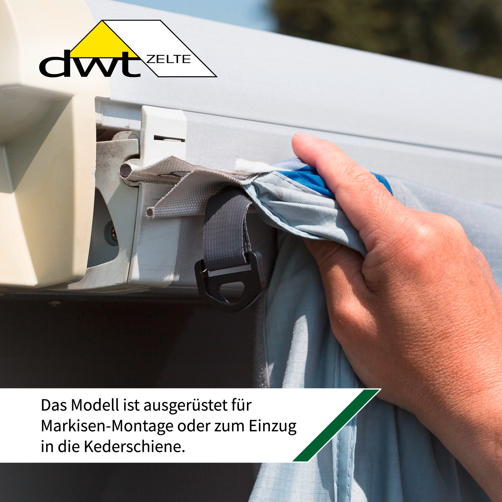DWT Space Air HQ 320 XL aufblasbares Luftvorzelt Anbauhöhe 265 - 280 cm