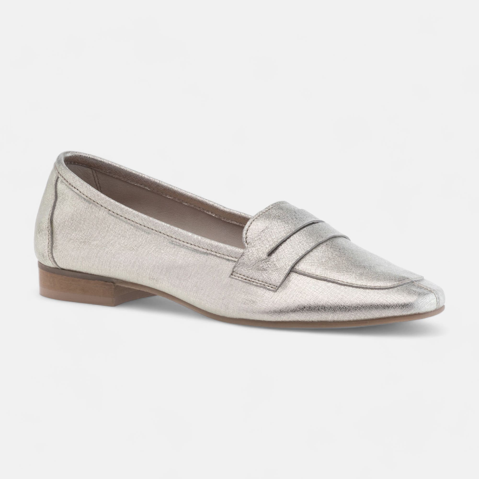 Mocassins Femme en cuir or